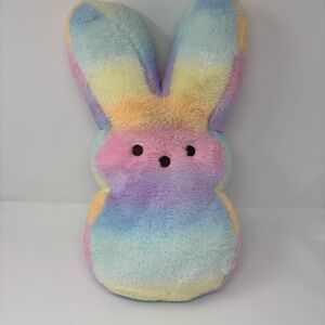 Rainbow Pastel Peeps Plush Easter Bunny Rabbit 17" Stuffed XL Just Born